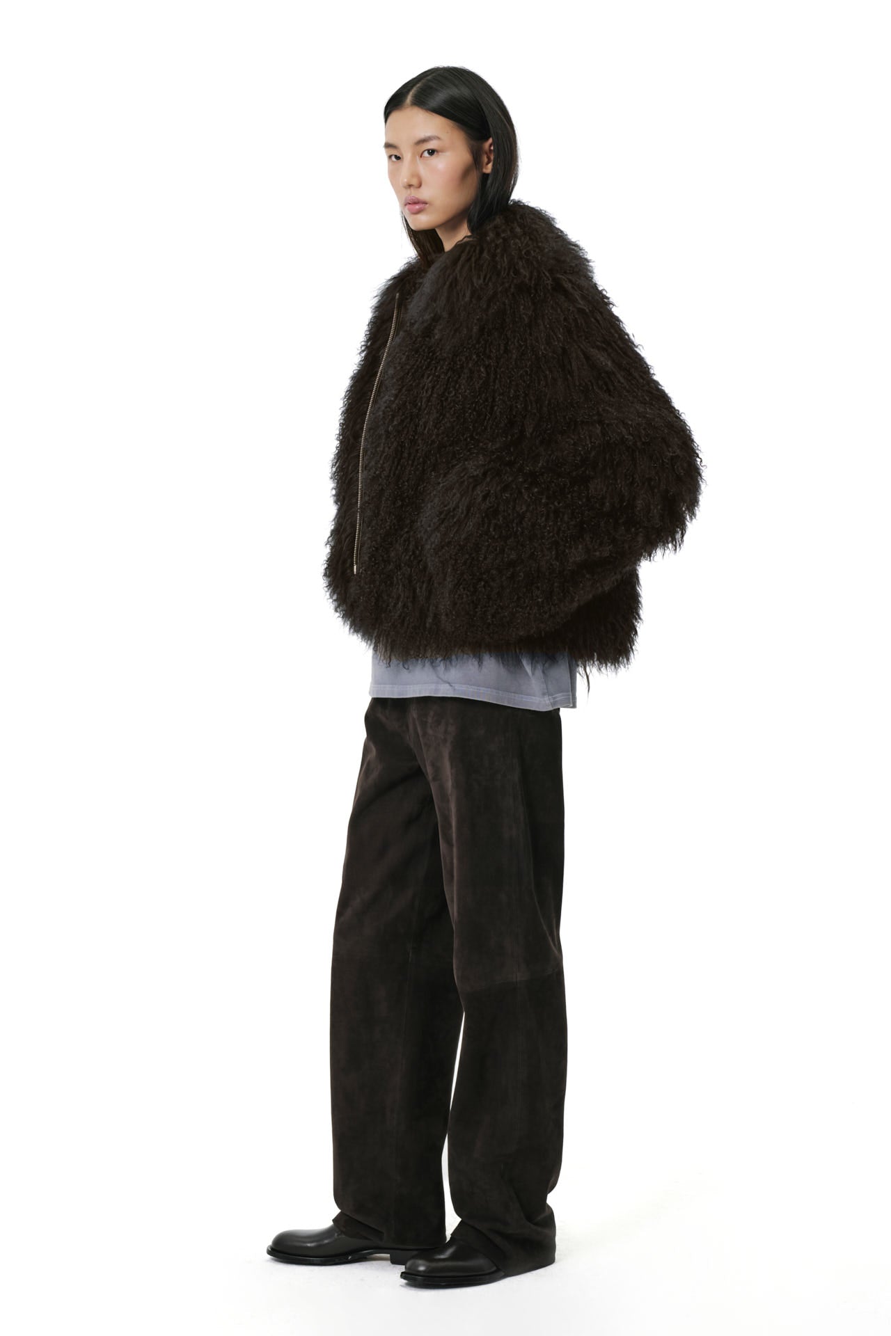 Shaggy wool coat hotsell