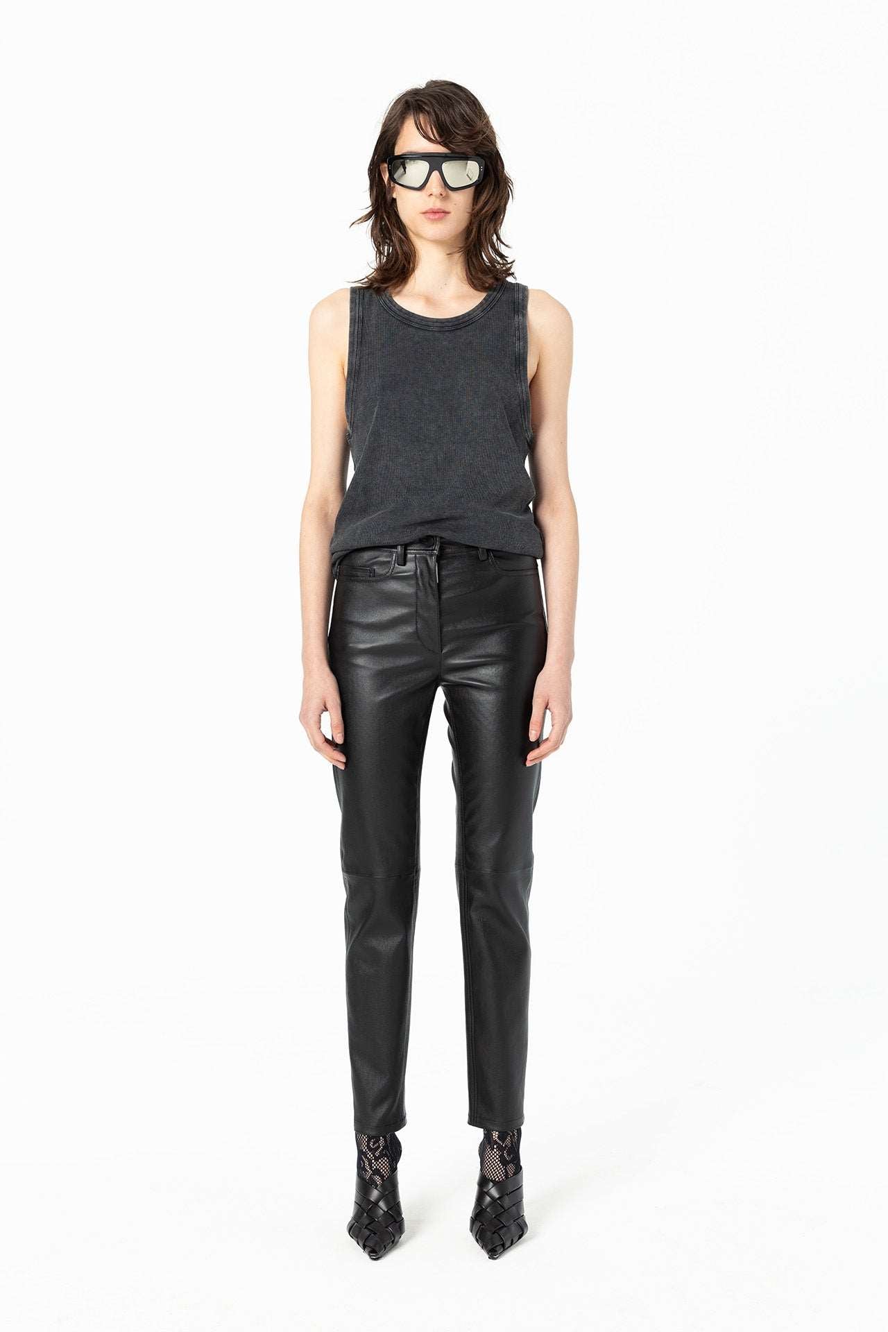 Cigarette Slim Fit Deri Pantolon – Common Leisure EUR