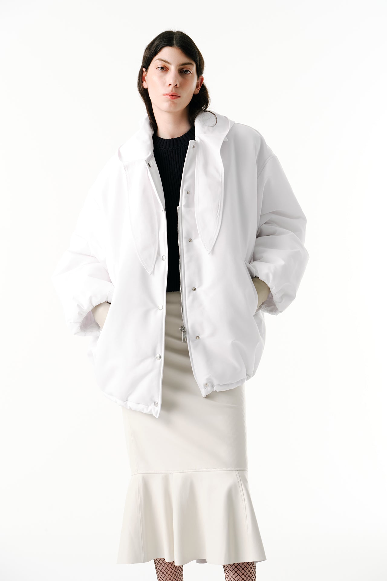 THE SUN PADDED canvas JACKET - WHITE