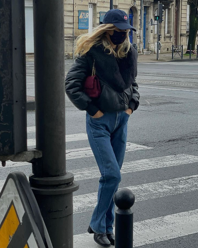 ANNE LAURE MAIS IN SUNDAZED PUFFER JACKET