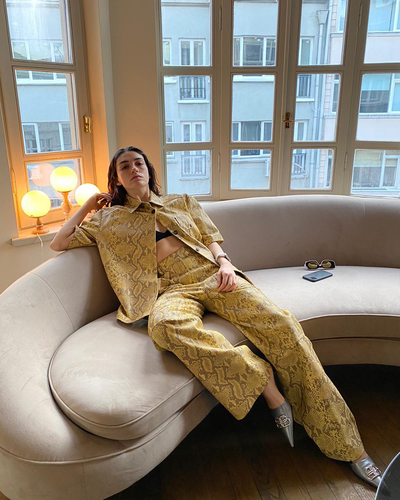 HAZAR ERGÜÇLÜ IN CL ANKLE PANTS & CL SHORT SLEEVE SHIRT