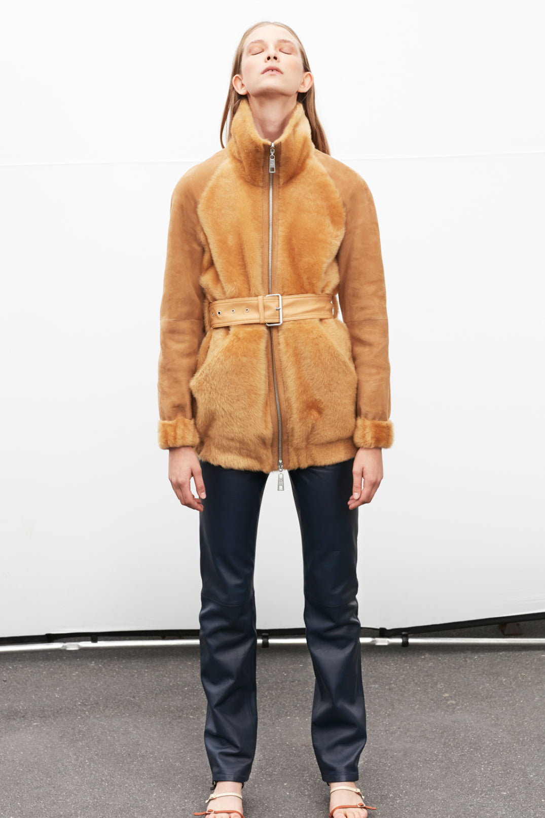 "Daffodil" Shearling Bomber Jacket - Common Leisure 