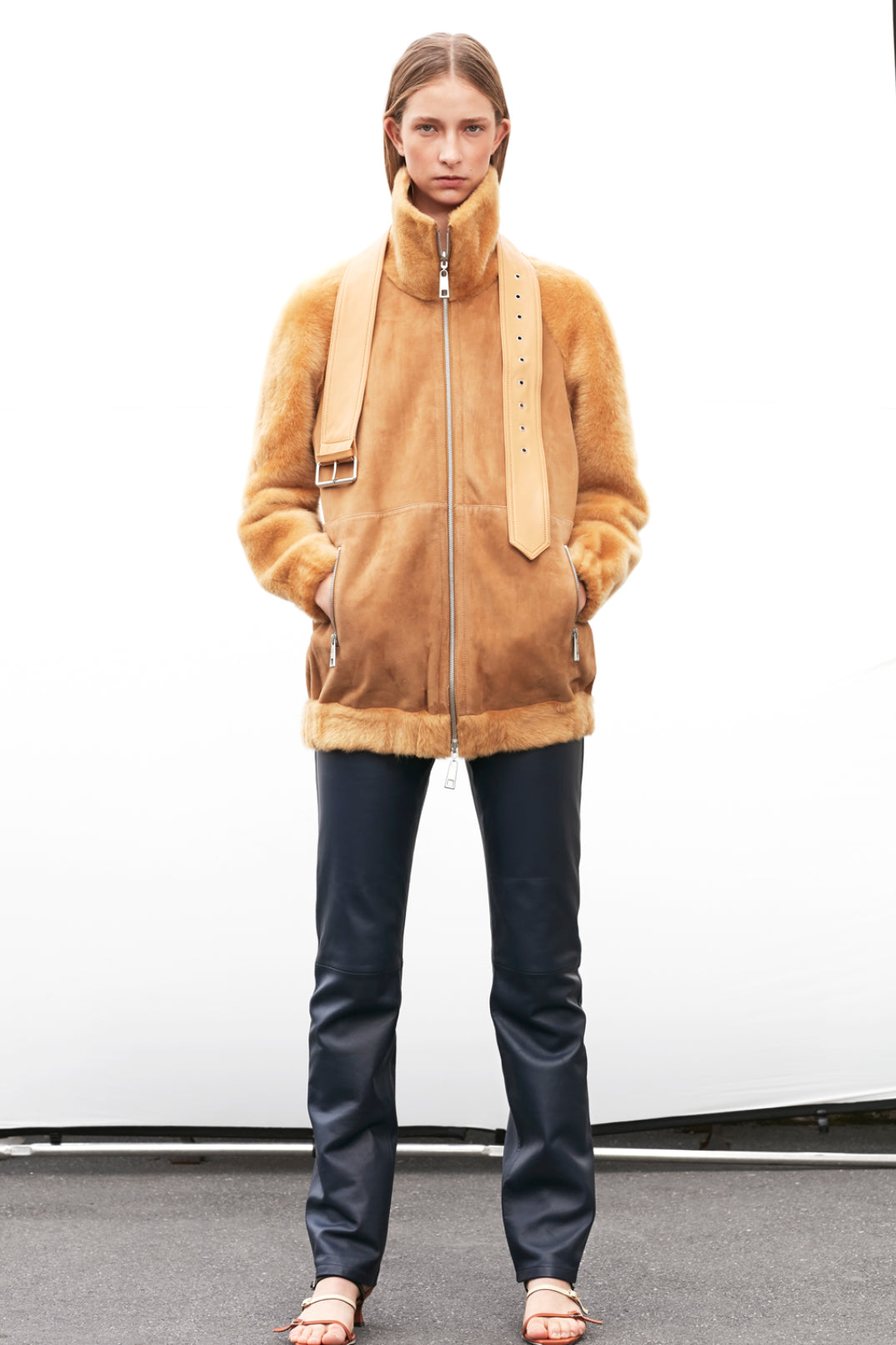 "Daffodil" Shearling Bomber Jacket - Common Leisure 