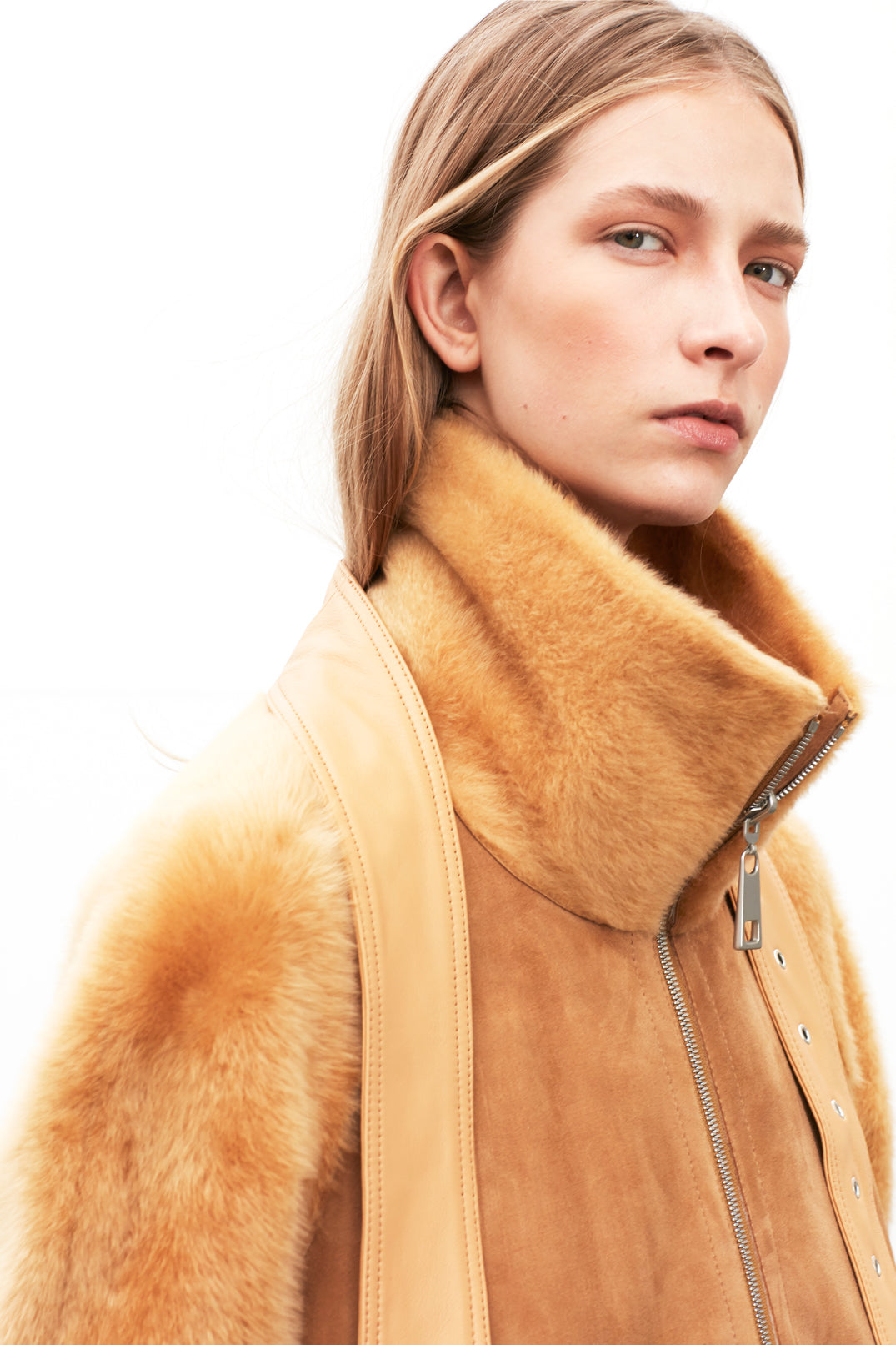 "Daffodil" Shearling Bomber Jacket - Common Leisure 