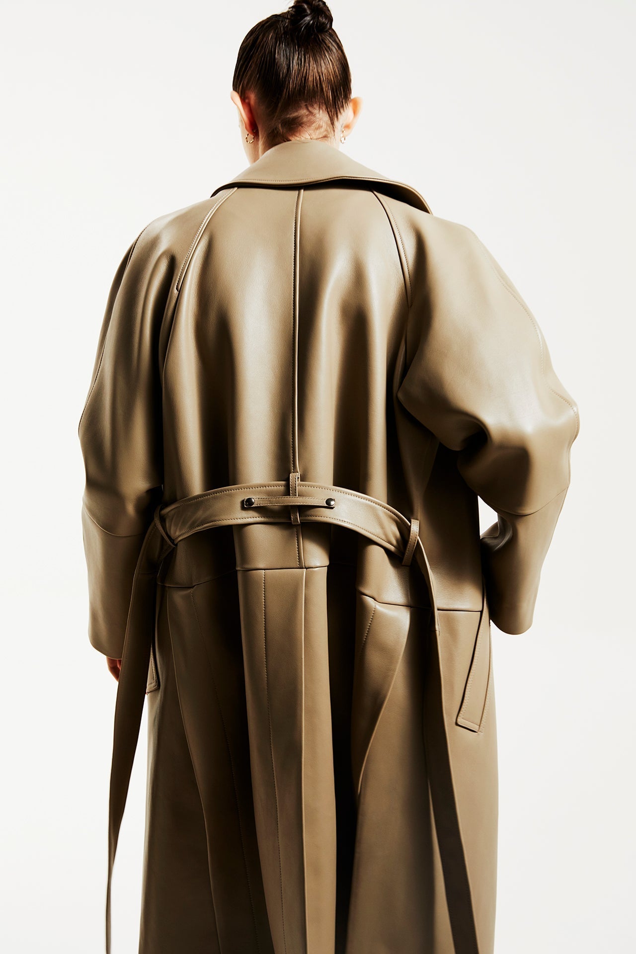 "Slow Dance" Balmacaan Coat - Bamboo Beige