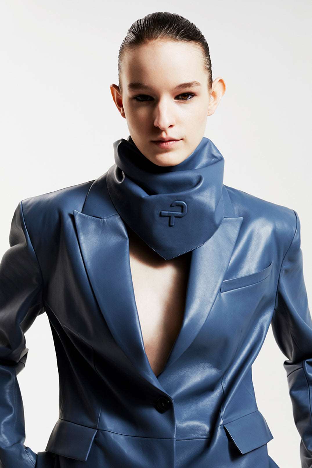 CL SCARF - GREY BLUE