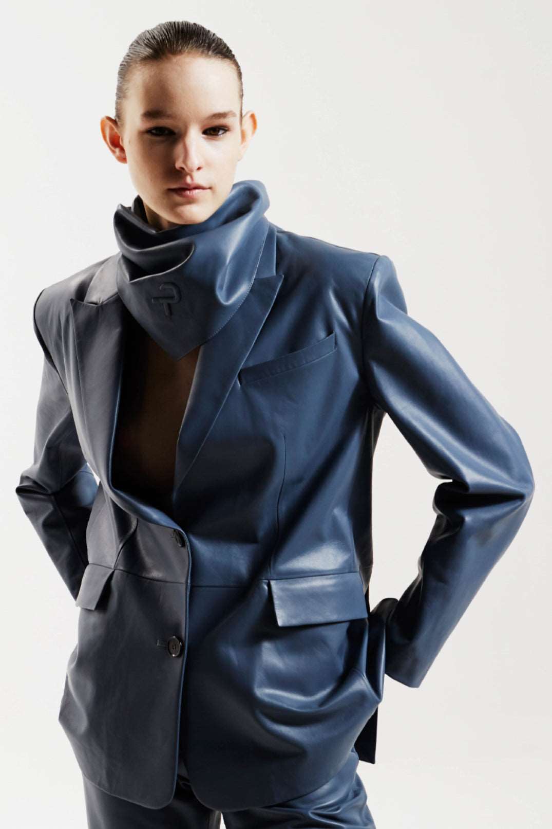 CL SCARF - GREY BLUE