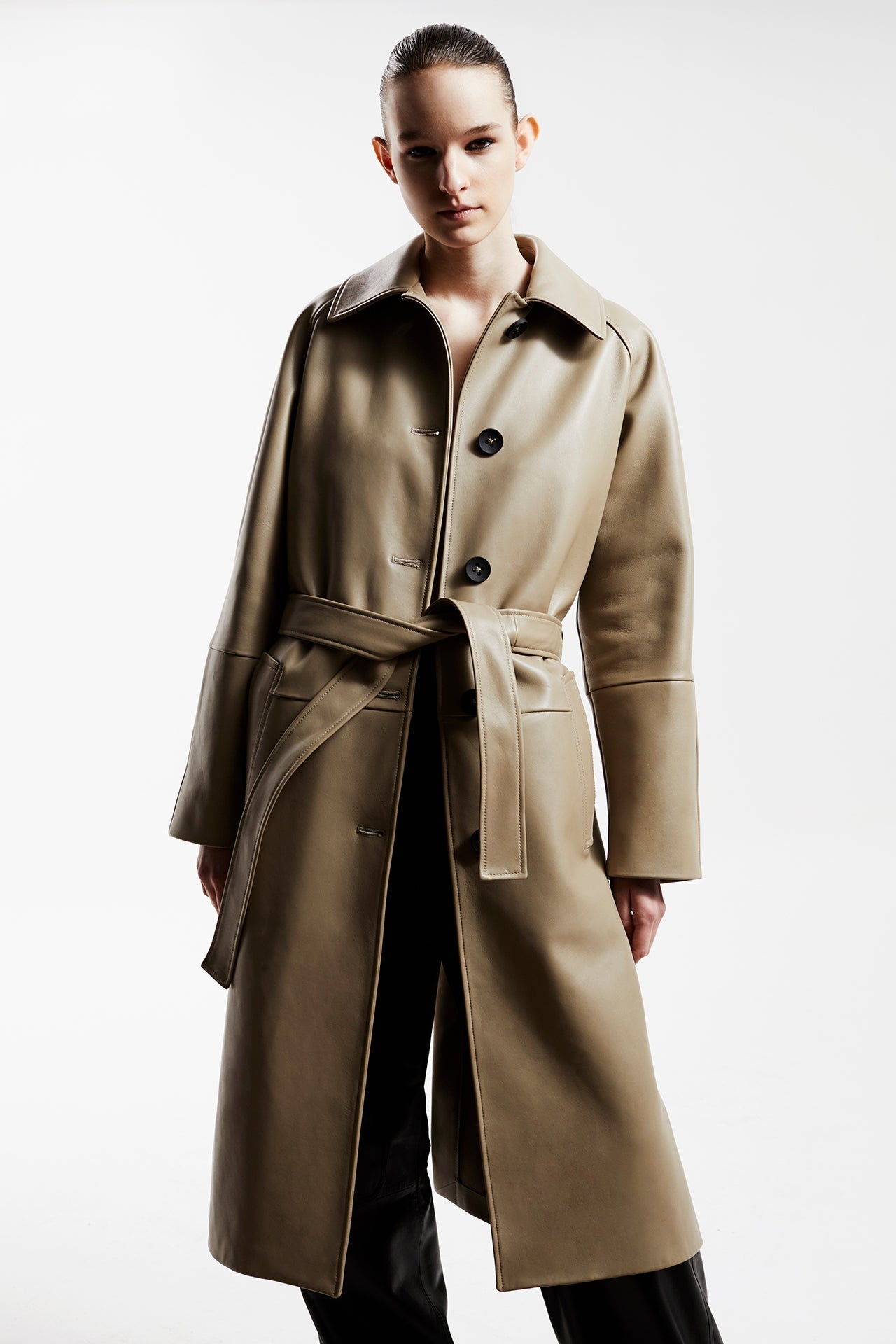 "Slow Dance" Balmacaan Coat - Bamboo Beige