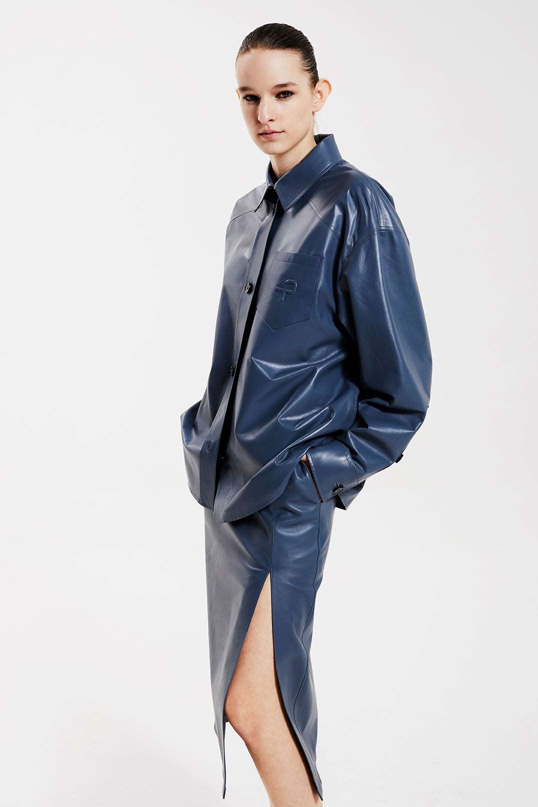 CL LONG SLEEVE SHIRT - BLUE GRAY