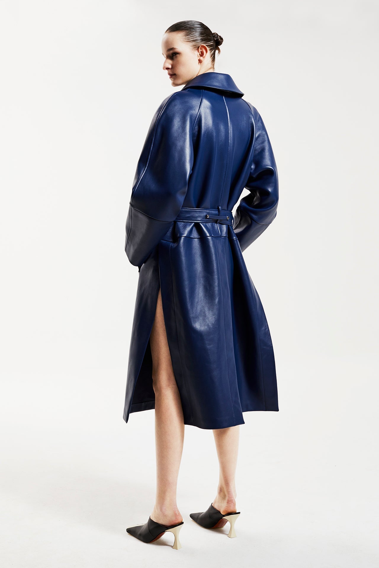 "Slow Dance" Balmacaan Coat - Navy