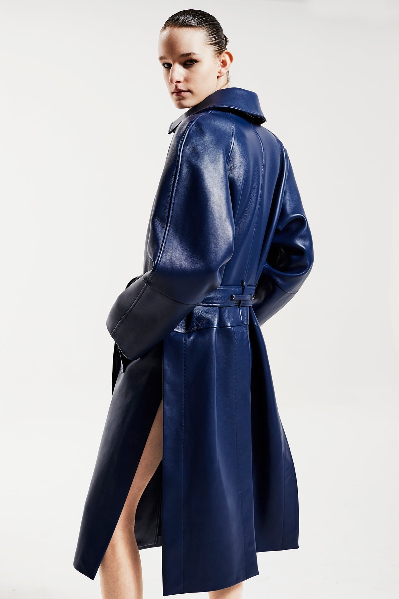 "Slow Dance" Balmacaan Coat - Navy