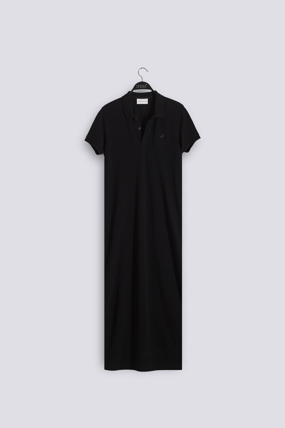 Polo Dress | Cotton Piqué – Black