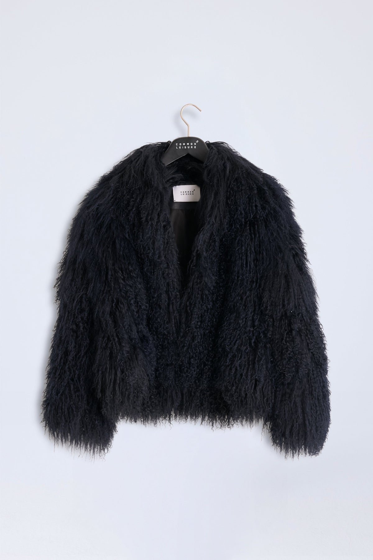 Shaggy Icon Coat | Mongolian Shearling – Dark Navy