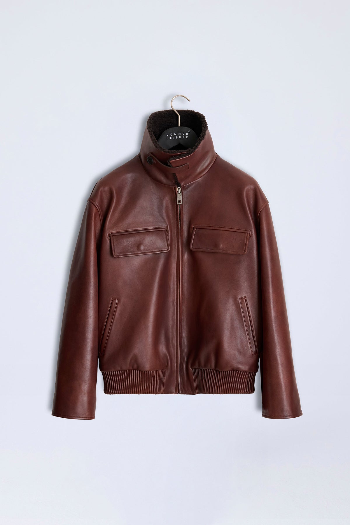 Love Pocketed Bomber Jacket | Leather – Brown