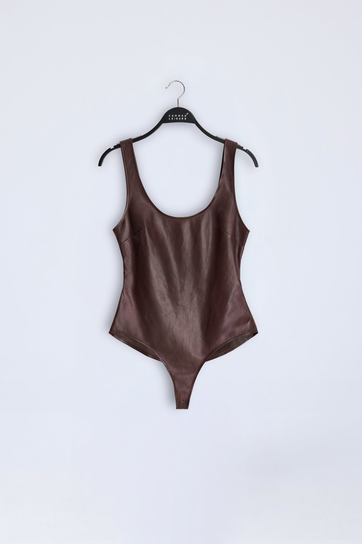 No Time Bodysuit | Leather – Dark Chocolate