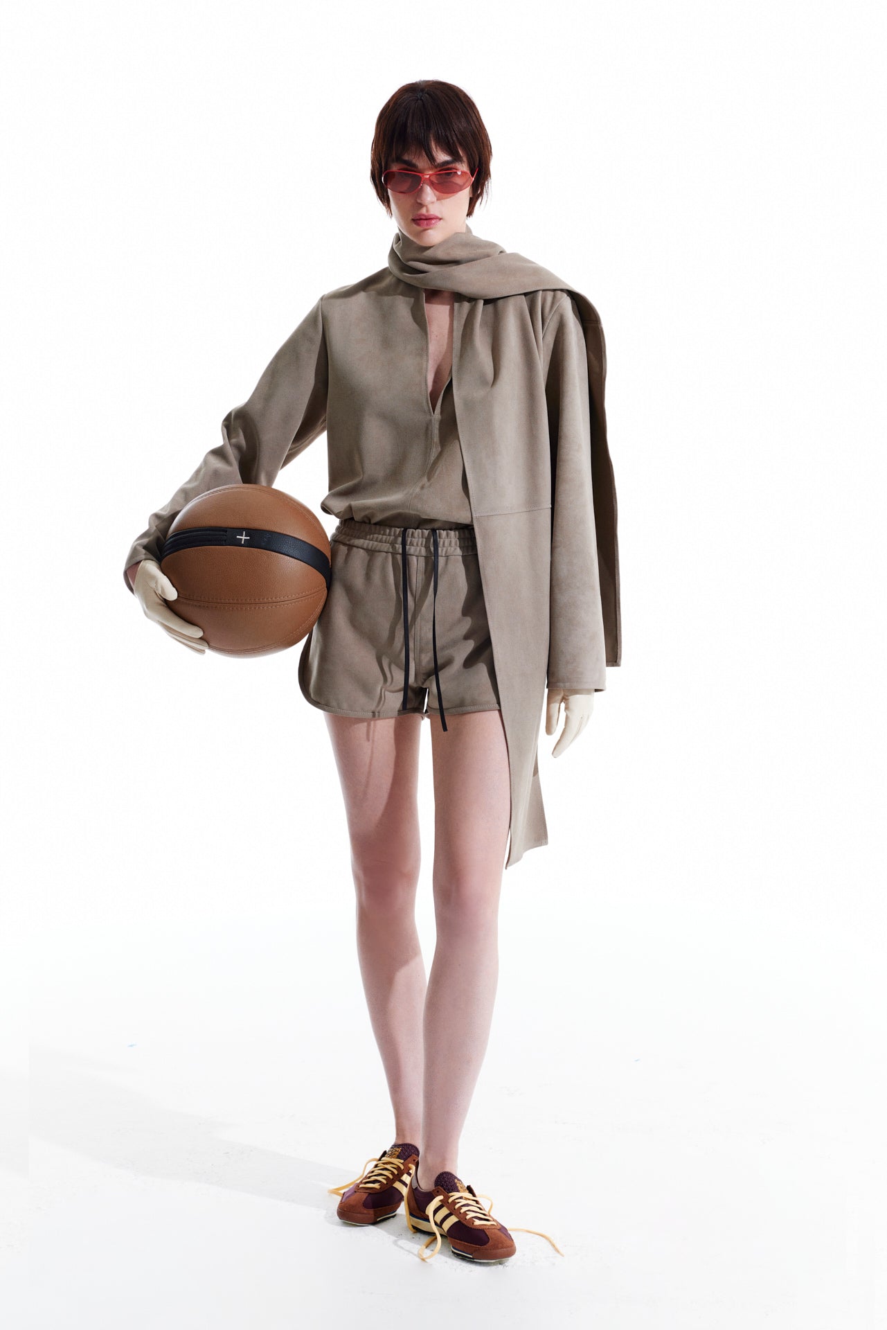 Suede Mini Shorts - Olive