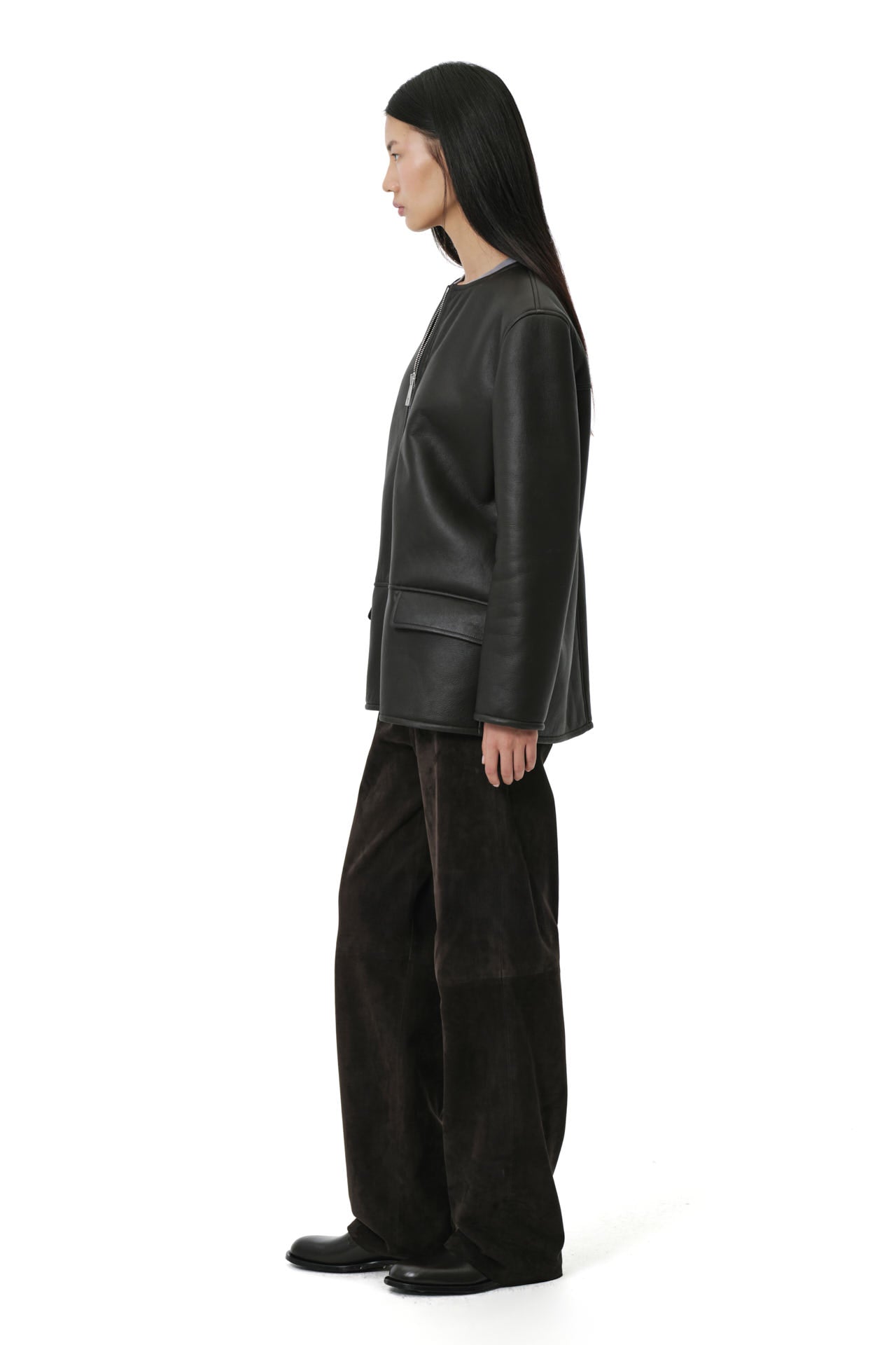 Still Shearling Jacket - Black