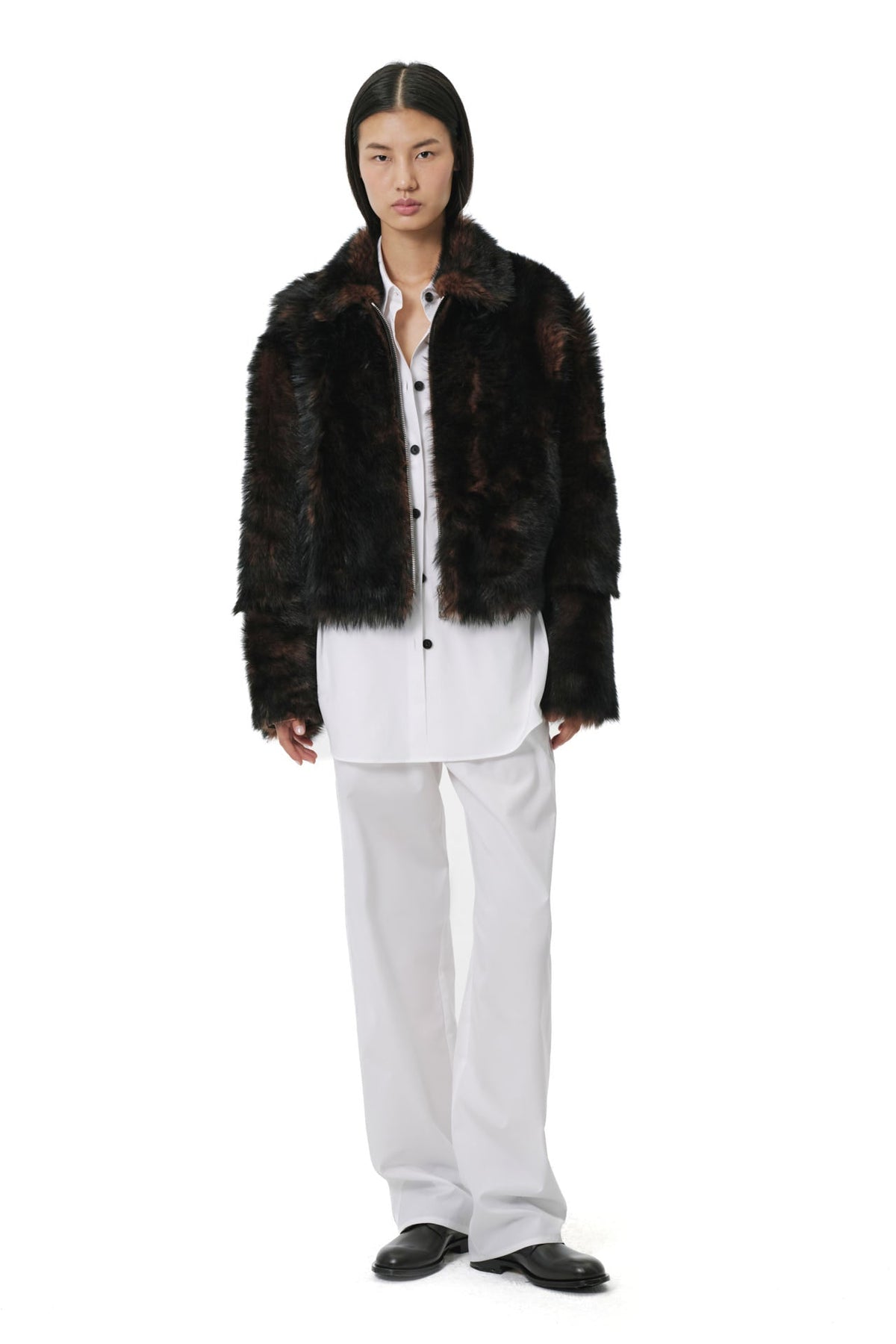 Shaggy Baby Coat 2.0 | Toscana Shearling – Dark Chocolate/Black
