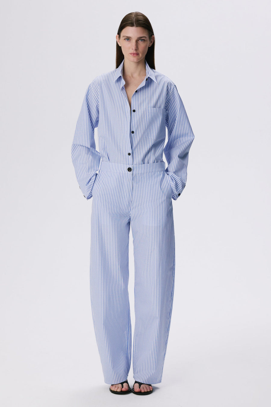 Stance Shirt | Cotton Poplin – Blue Stripe