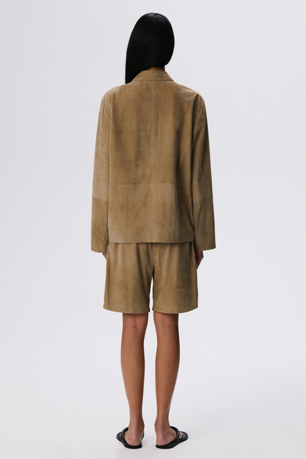 Pull-On Lounge Shorts | Metis Suede – British Khaki
