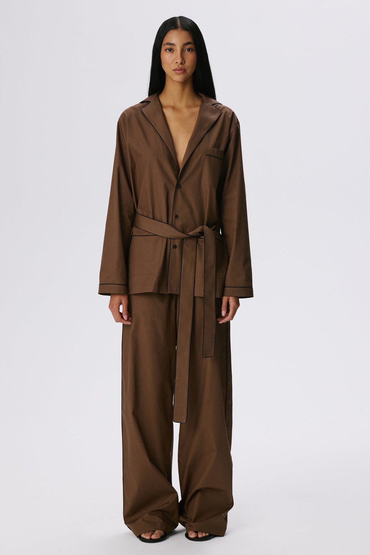 In Bloom Shirt | Cotton Poplin – Cacao
