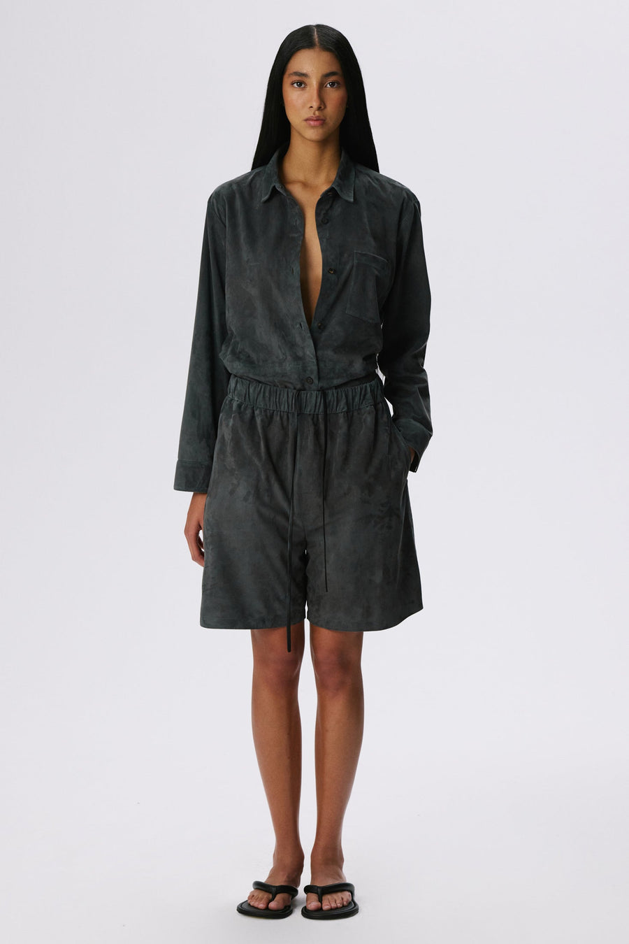 Divine Shirt | Metis Suede – Graphite