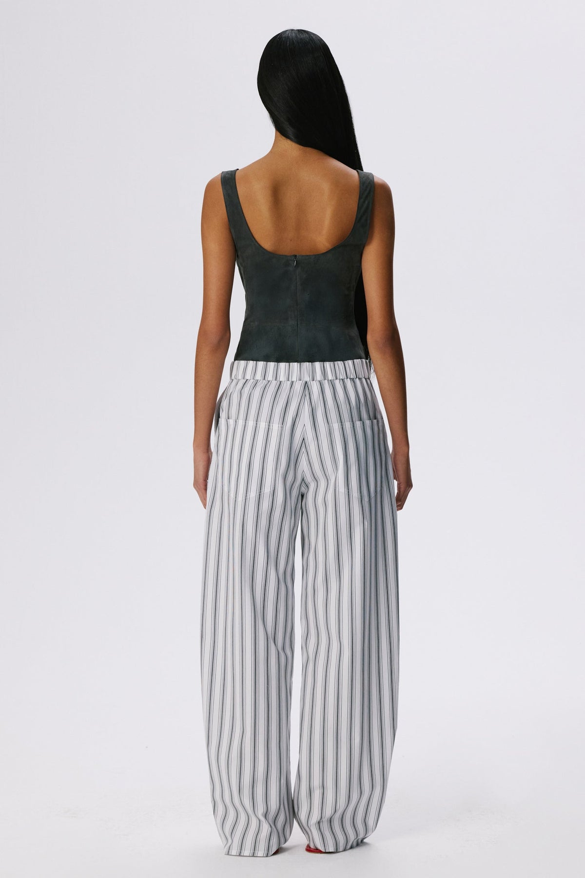 No Time Bodysuit | Metis Suede – Graphite