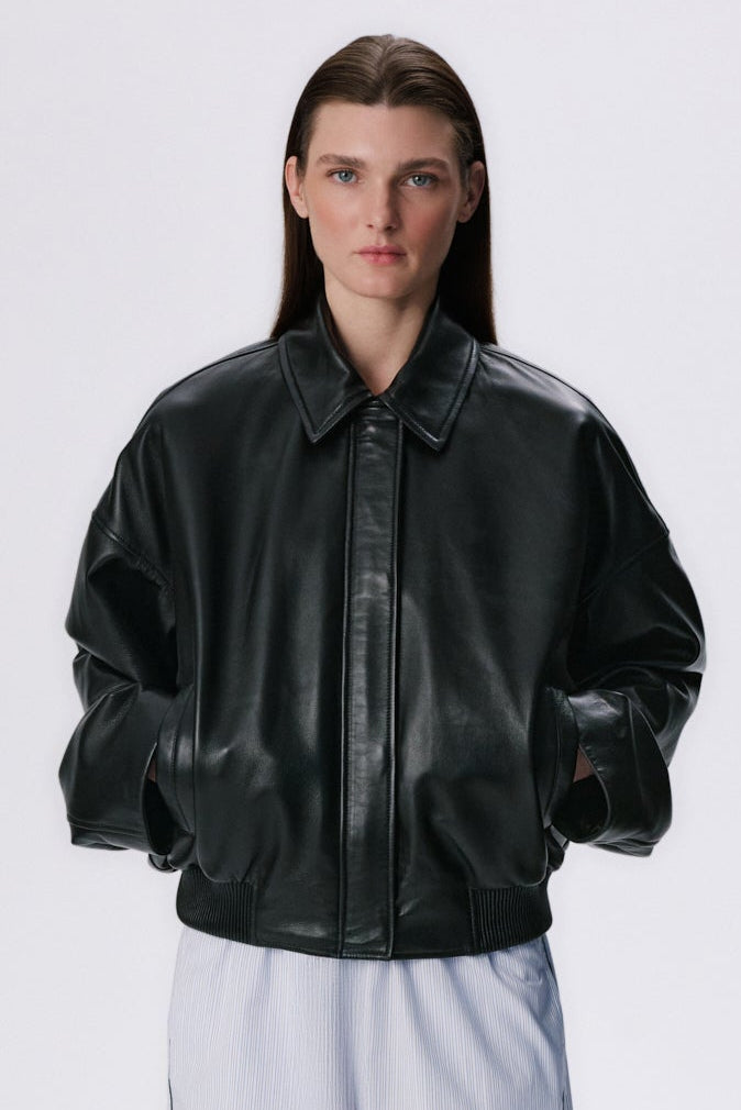 Bomber X Jacket | Leather - Black