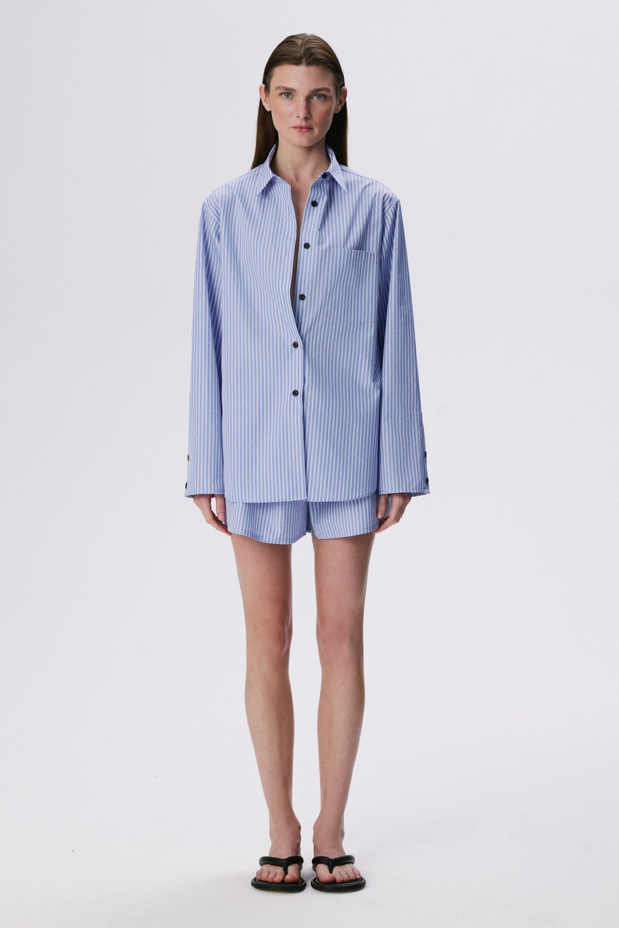 Stance Shirt | Cotton Poplin – Bright Blue Stripe