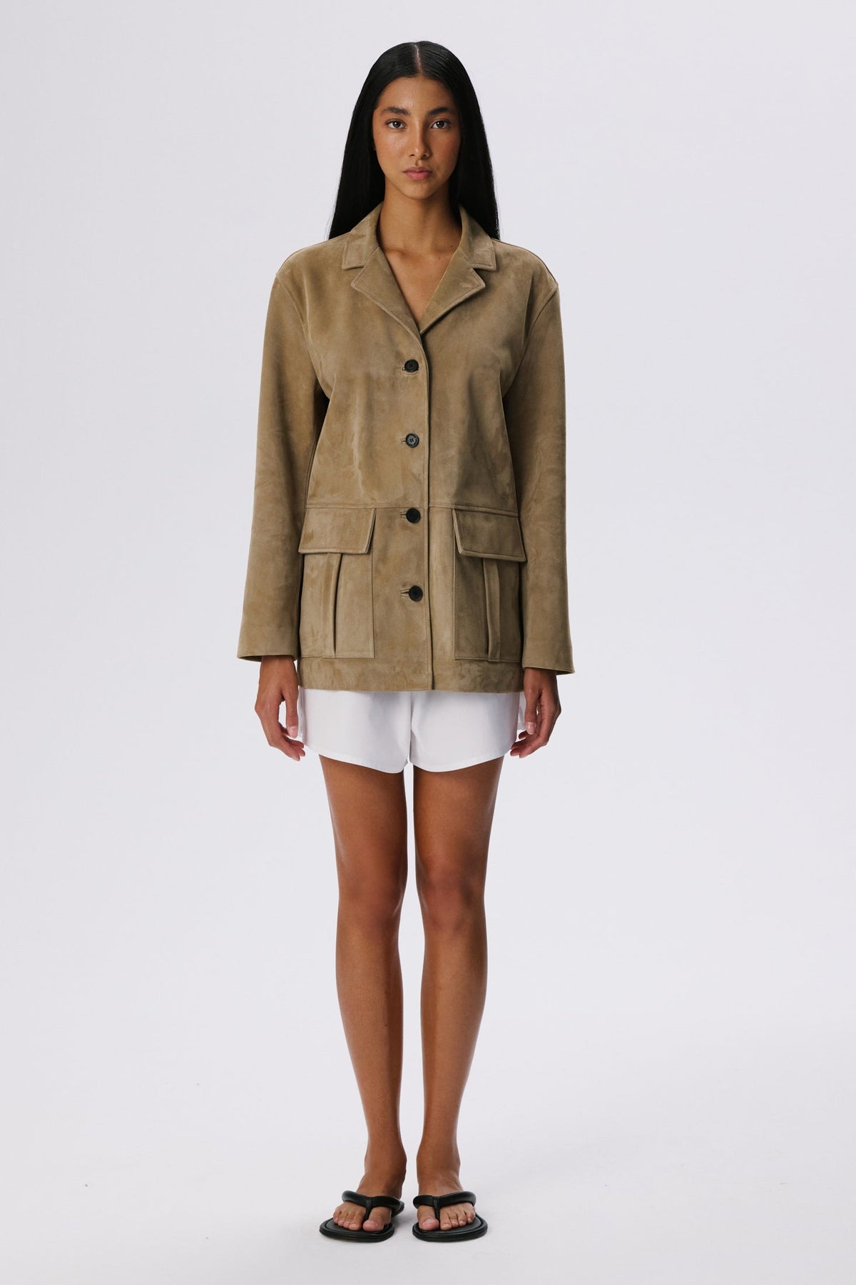 Suede Workwear X Jacket | British Khaki