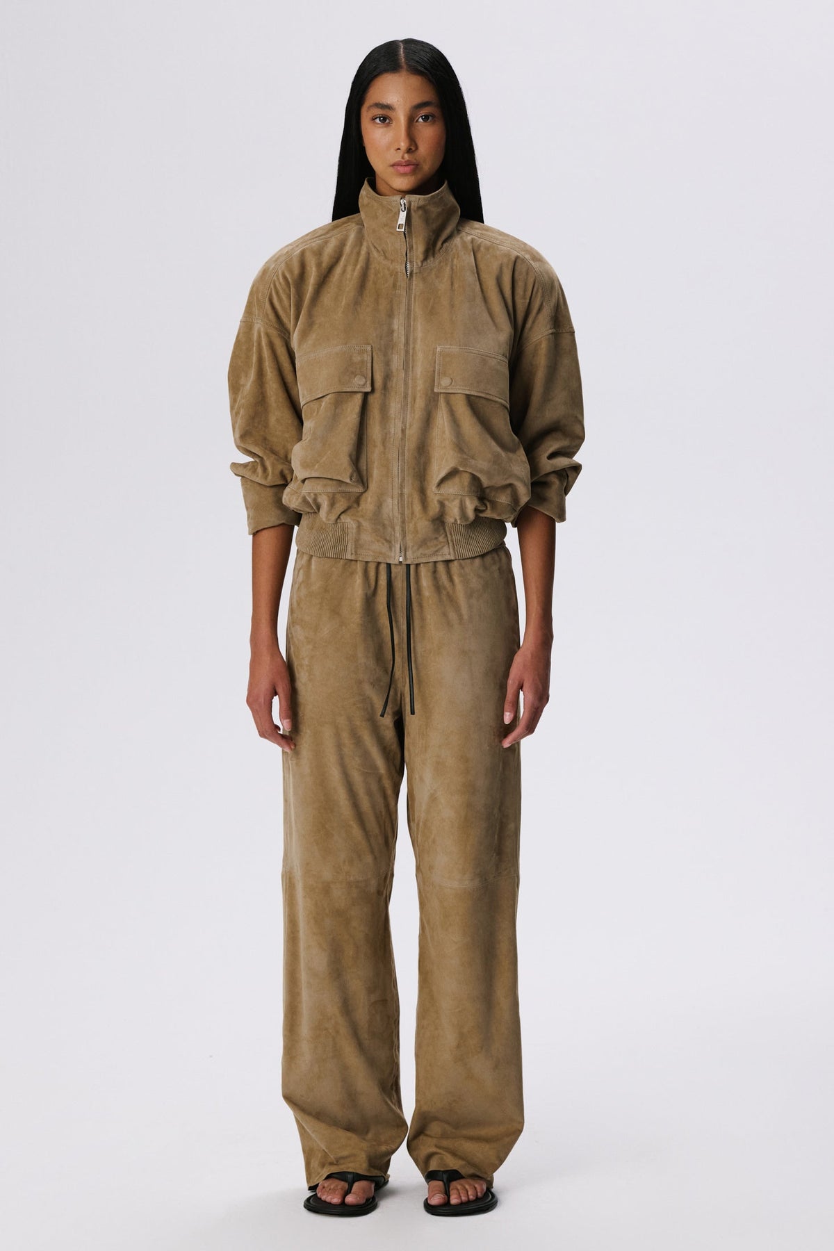 The Permanent Lounge Pants | Metis Suede – British Khaki