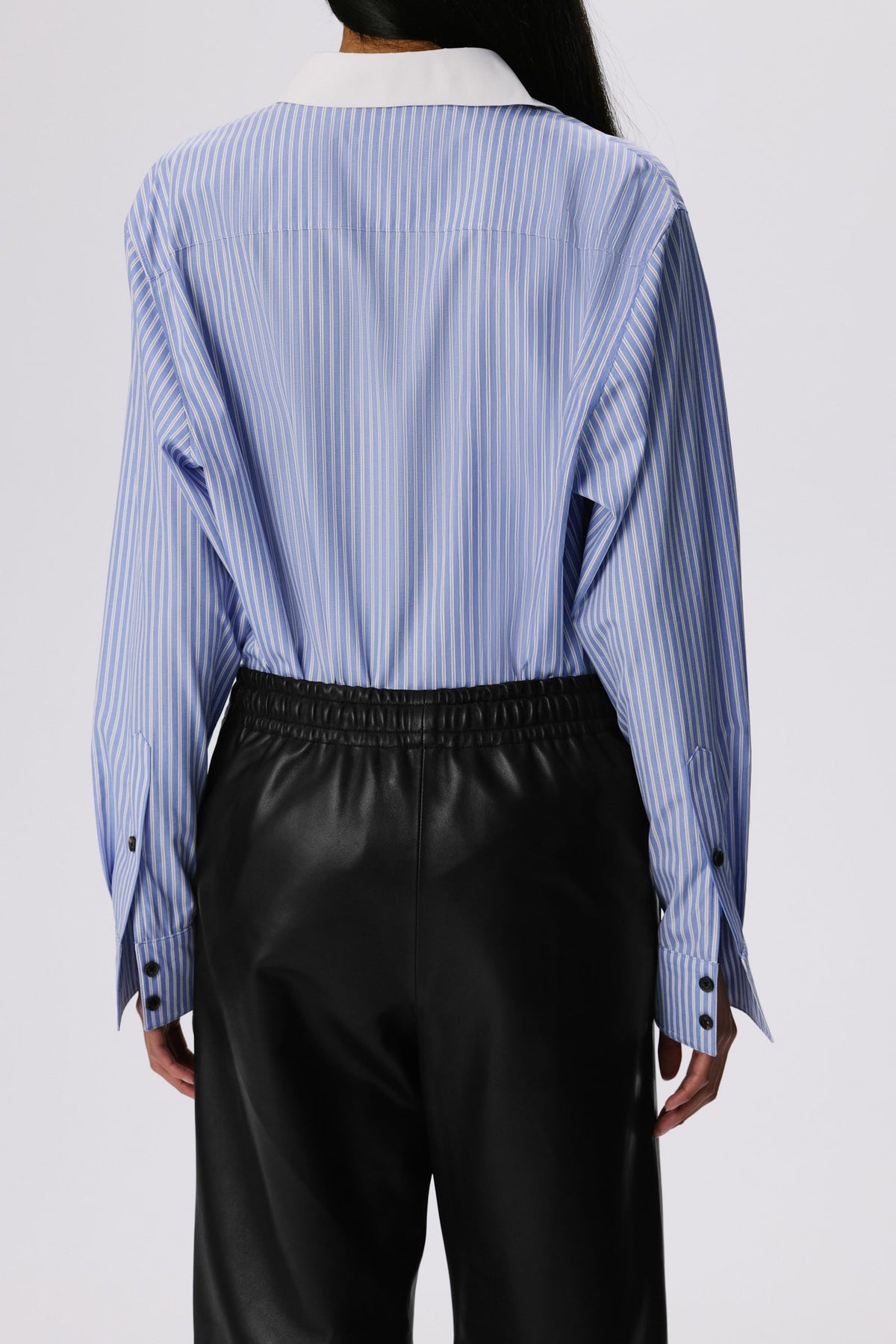 Tailored Shirt | Cotton Poplin – Bright Blue Stripe
