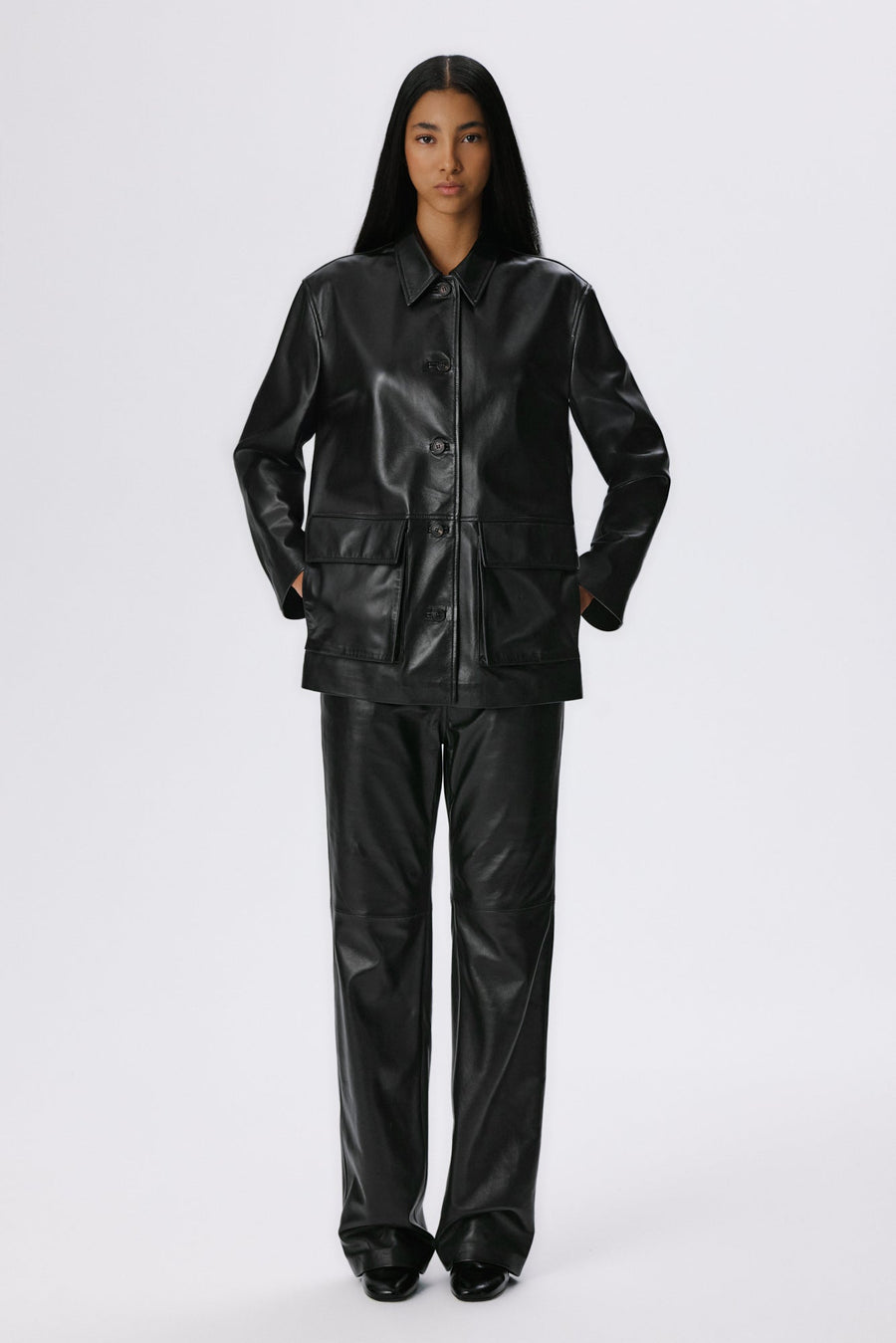 New Workwear Jacket | Leather – Black
