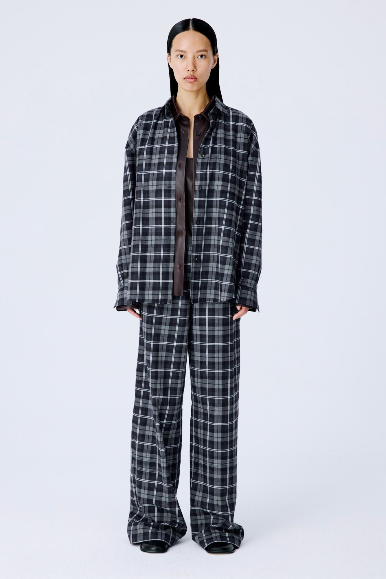 Tranquil Shirt In Plaid - Navy