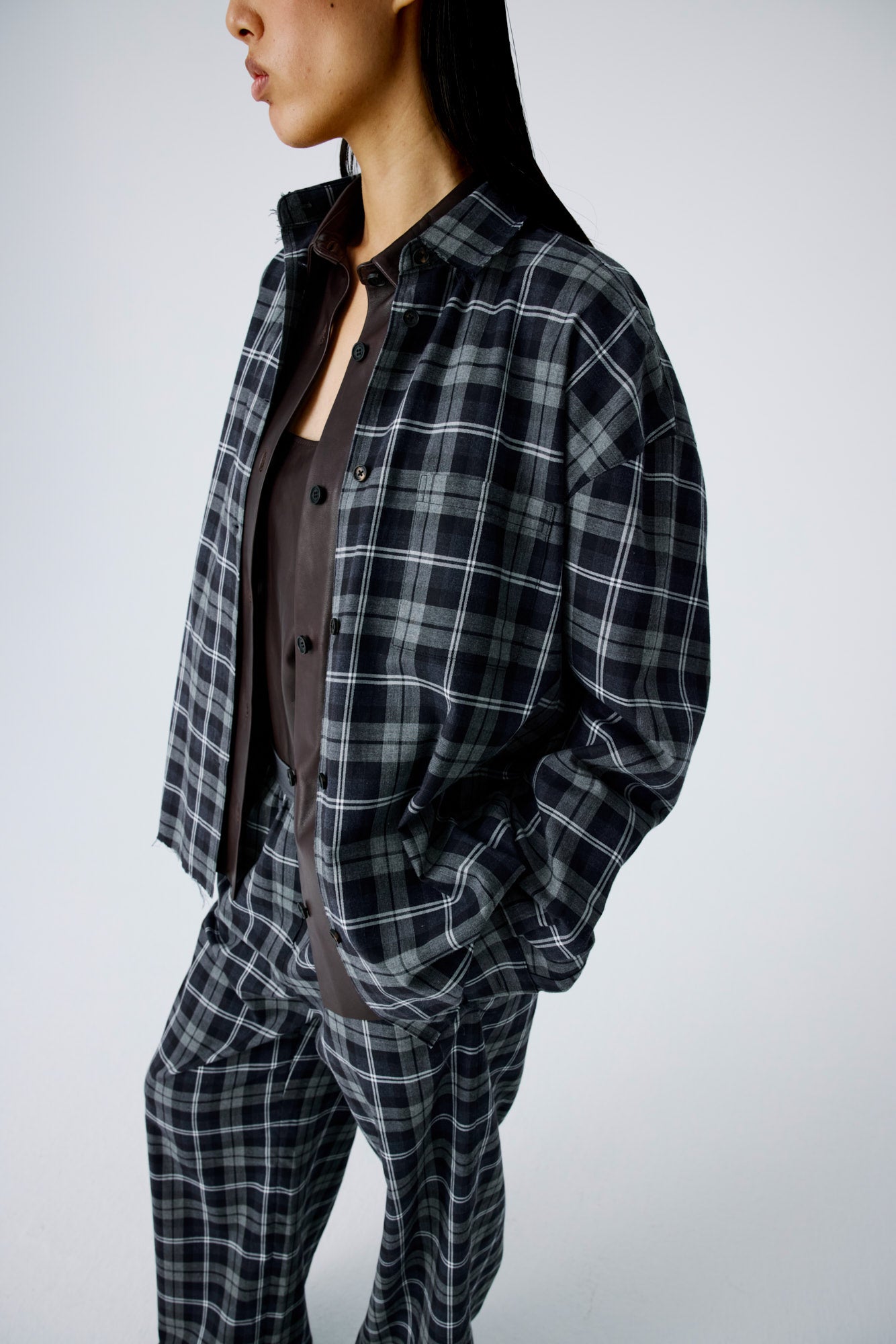Tranquil Shirt In Plaid - Navy