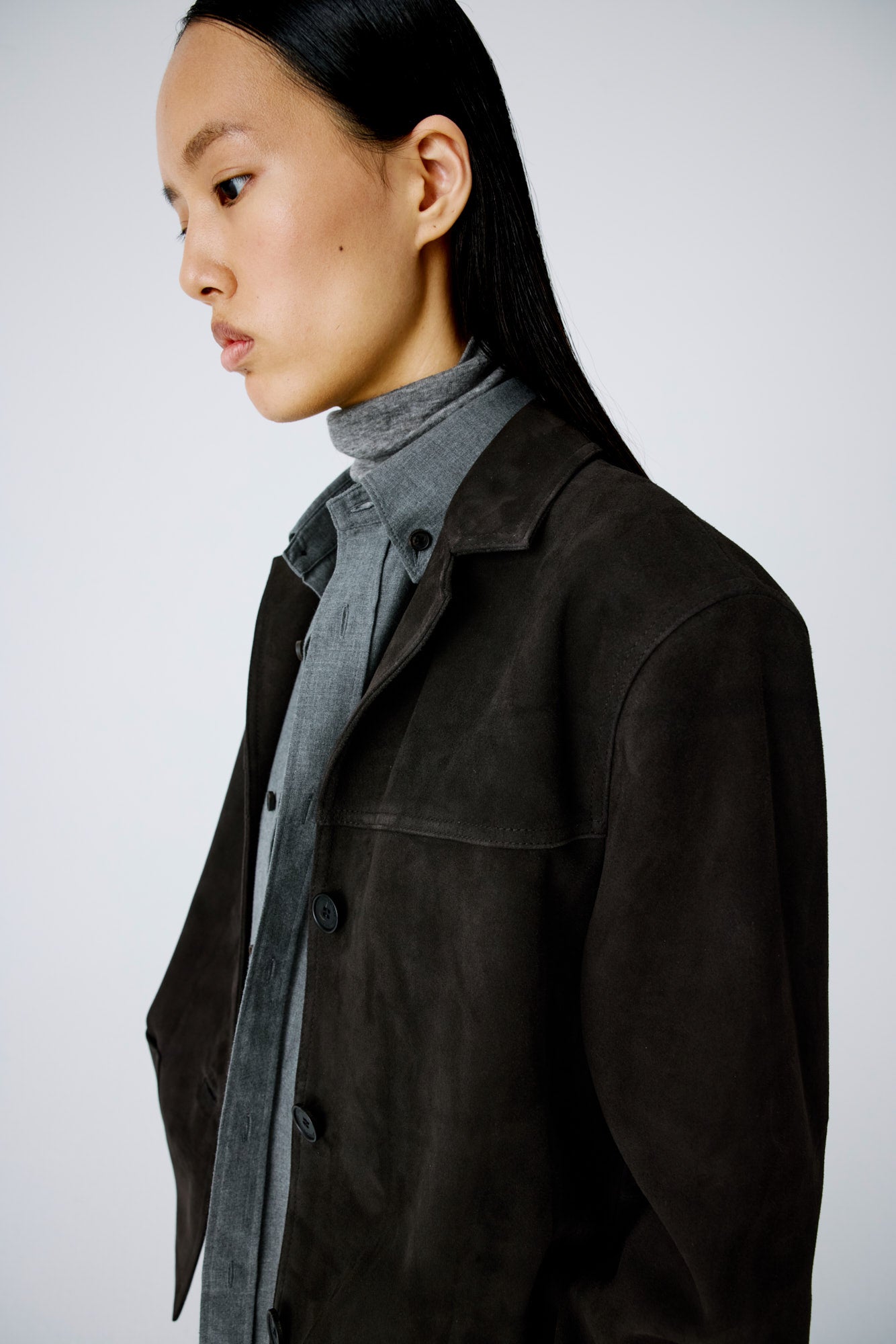 Suede Workwear Jacket - Burnt Oak