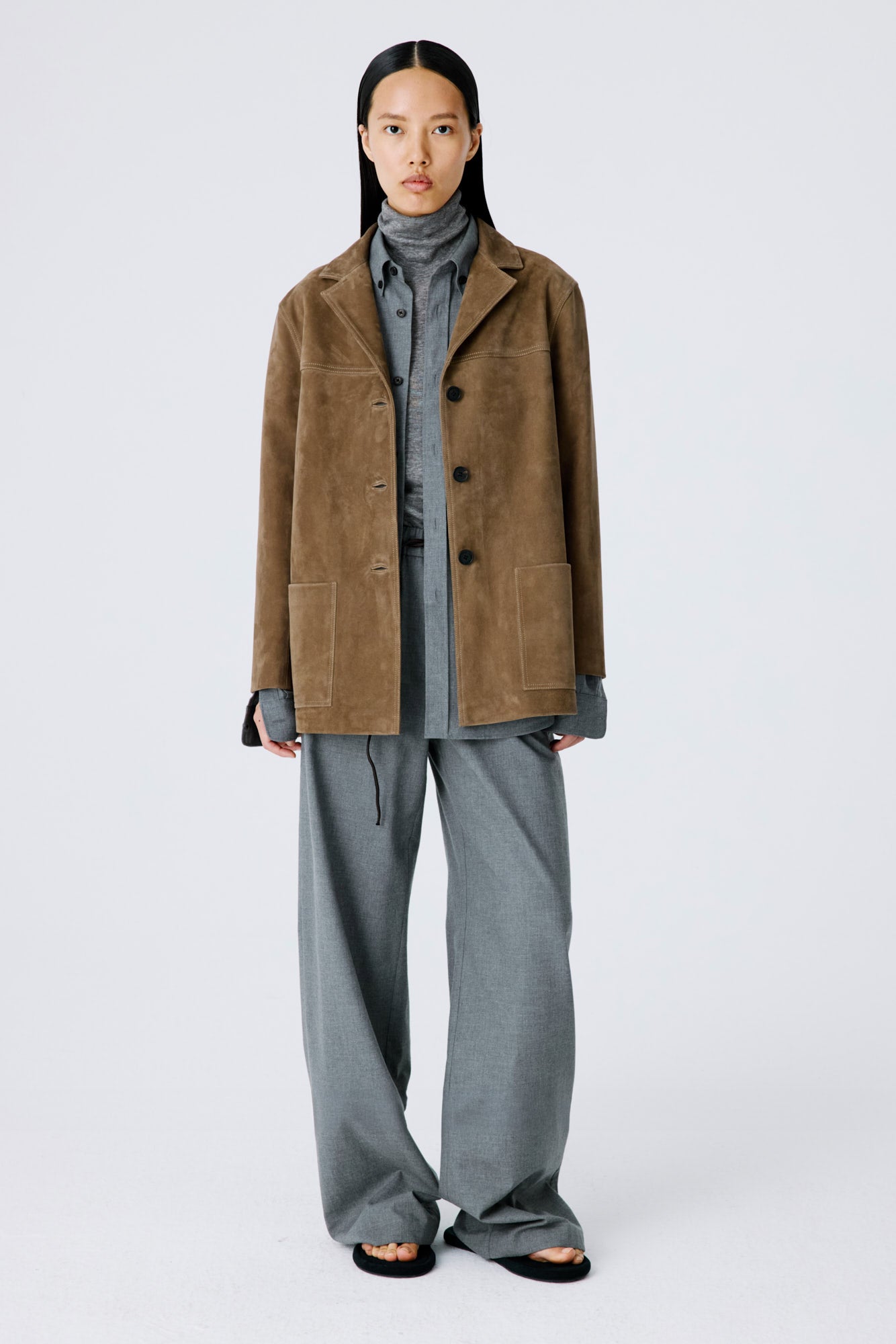 Suede Workwear Jacket - Tobacco