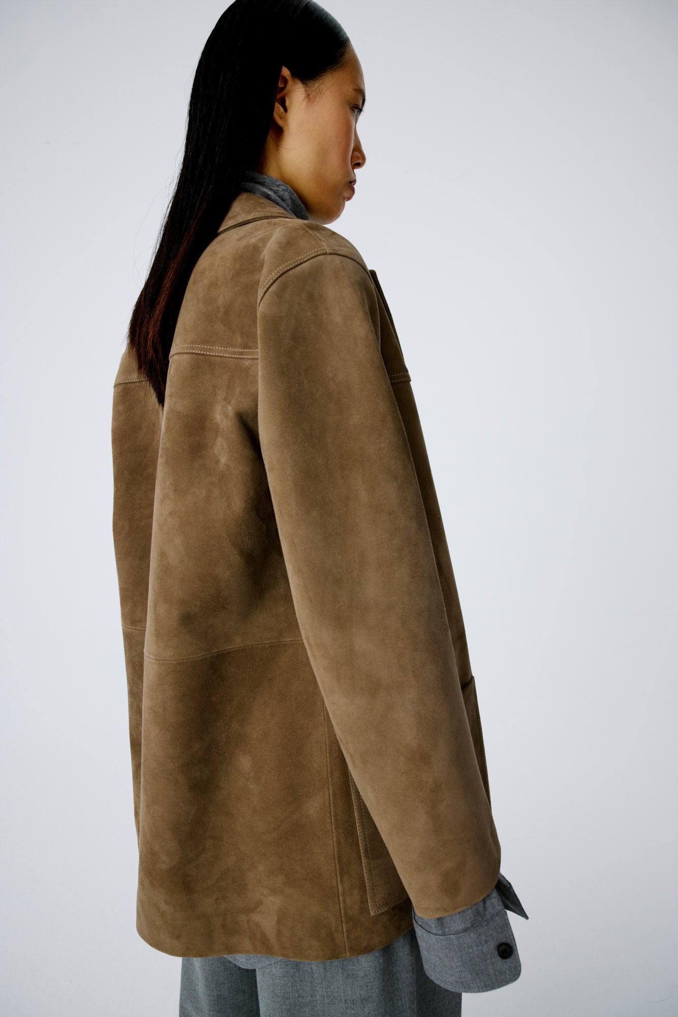 Suede Workwear Jacket - Tobacco
