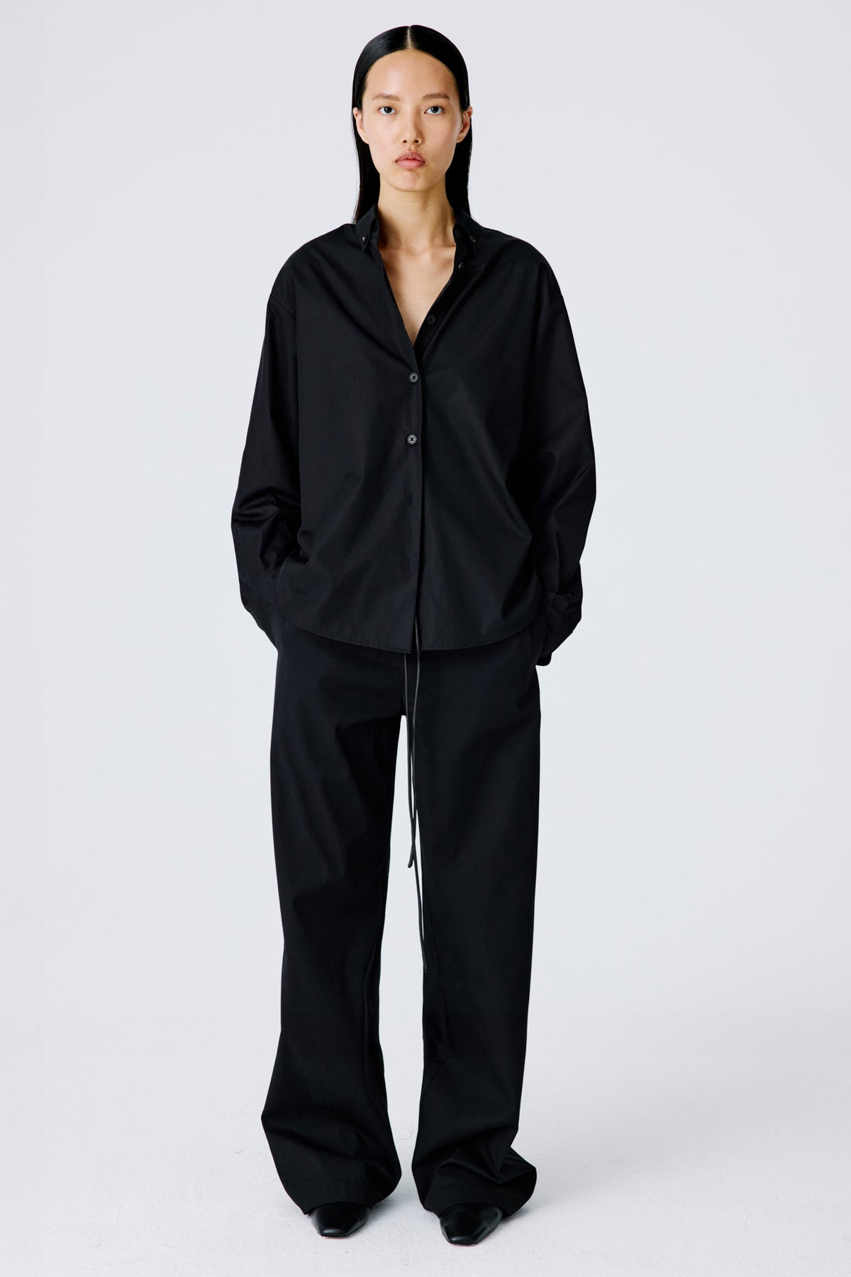 Lounge Pants | Lightweight Cotton Twill – Black