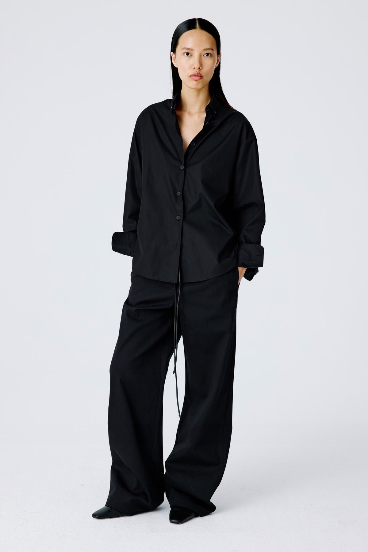 Lounge Pants | Lightweight Cotton Twill – Black