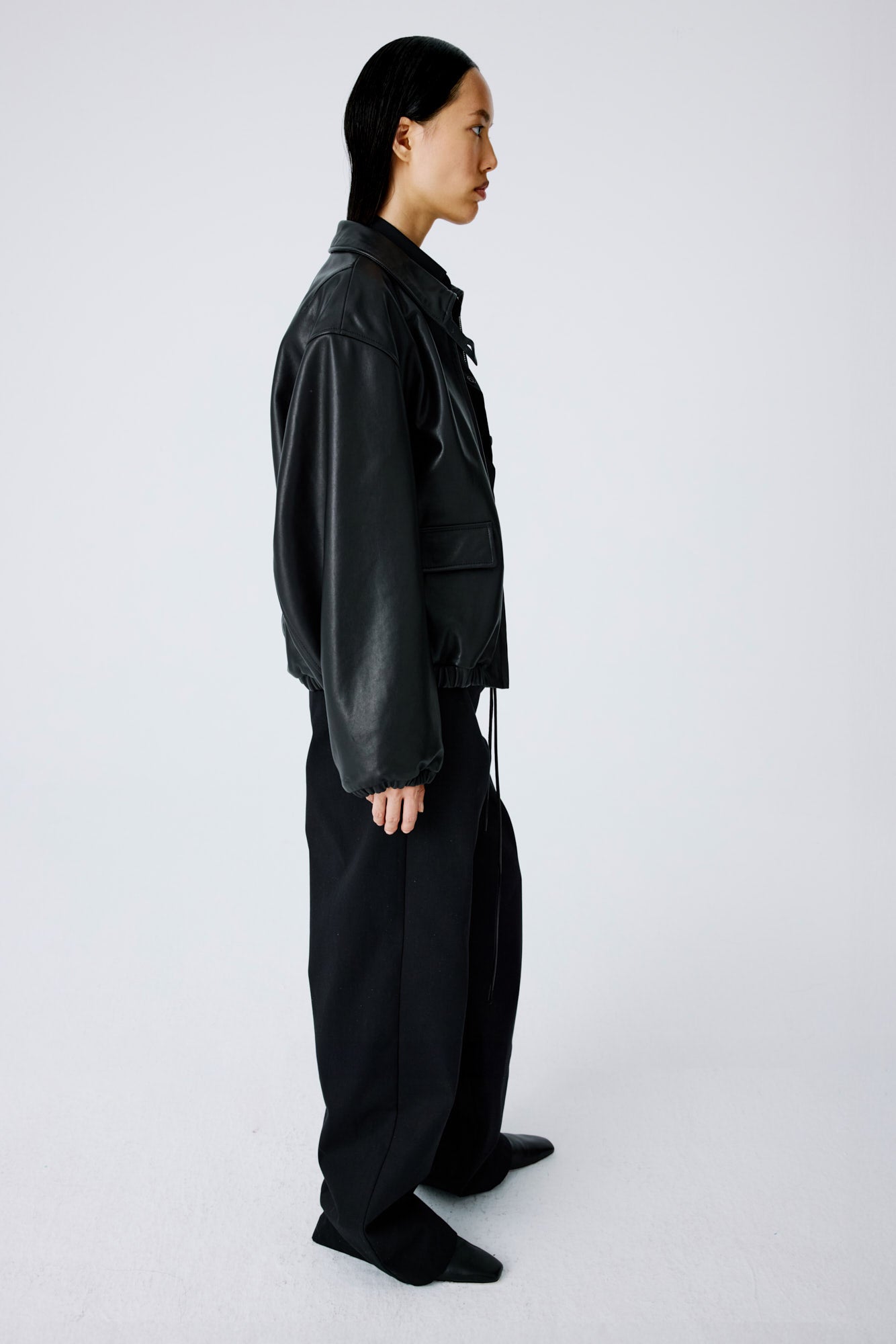 Drift Leather Jacket - Black