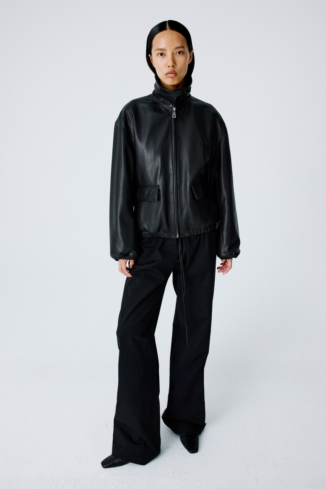 Drift Leather Jacket - Black