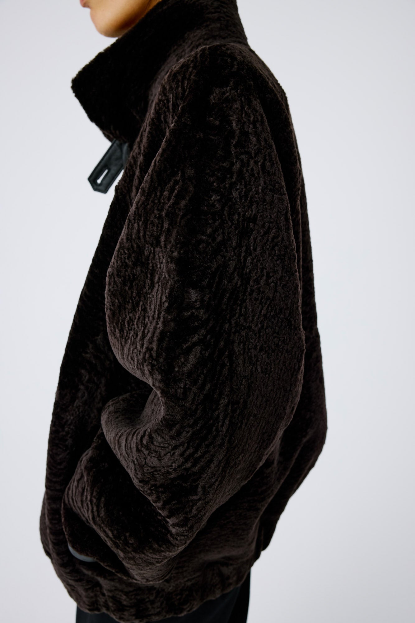 Whisper Outer Shearling Jacket - Dark Chocolate Cosmos
