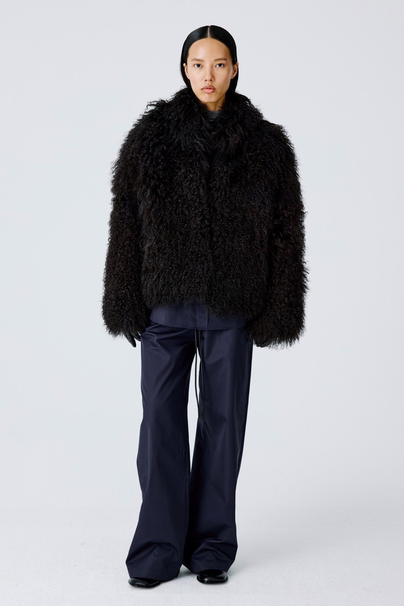 Shaggy Icon Mongolian Wool Coat - Dark Chocolate