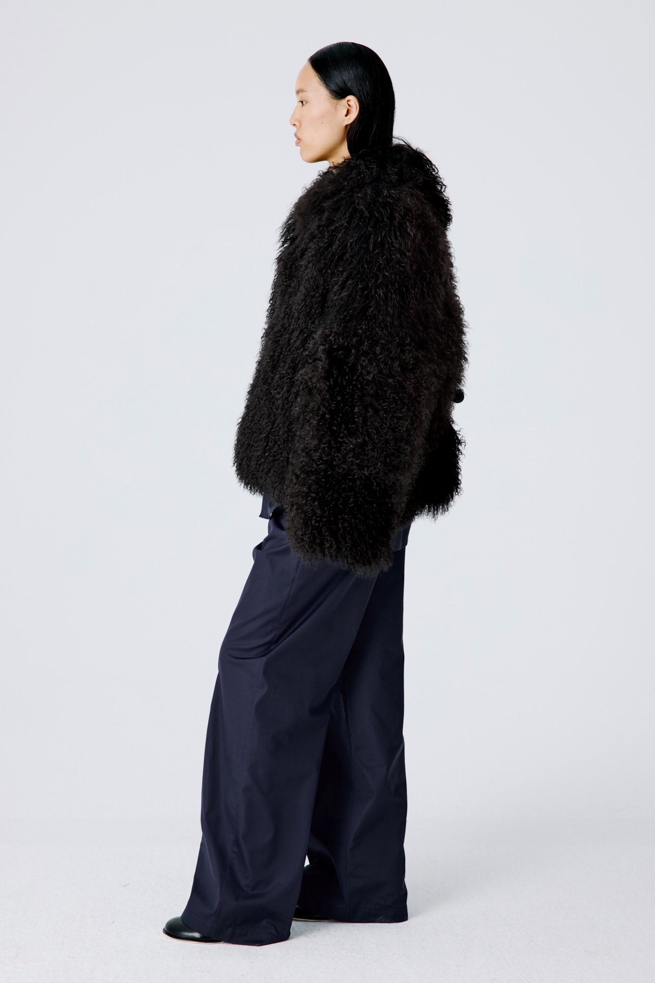 Shaggy Icon Mongolian Wool Coat - Dark Chocolate