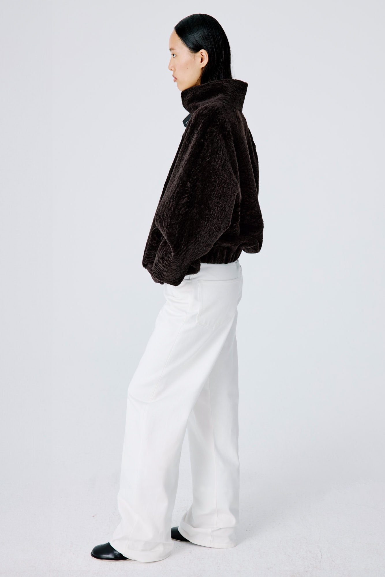 Whisper Outer Shearling Jacket - Dark Chocolate Cosmos