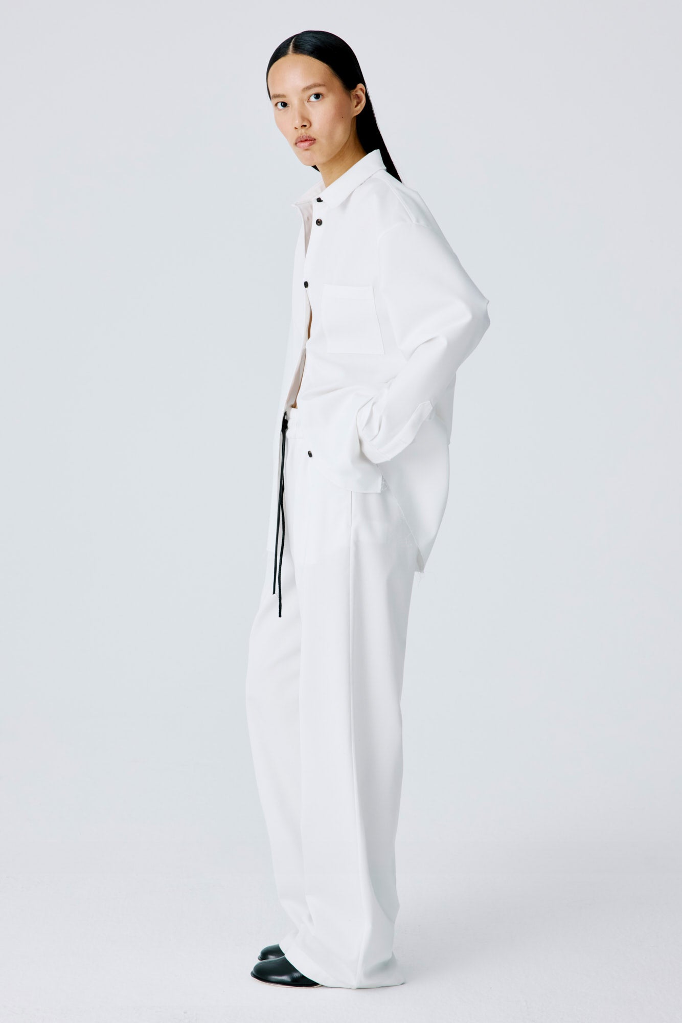 Tranquil Shirt In Lightweight Canvas - White