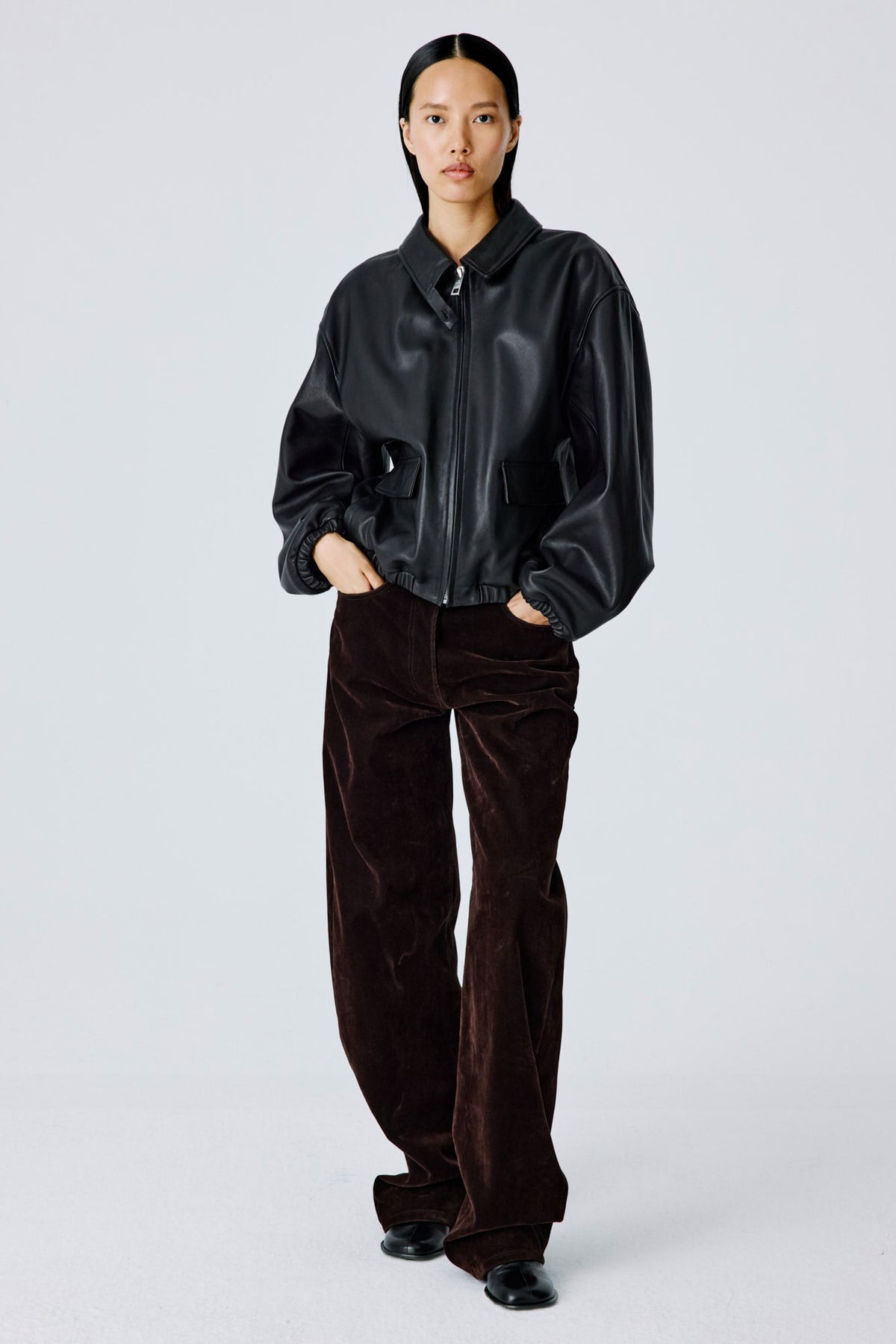 Drift Jacket | Leather – Black
