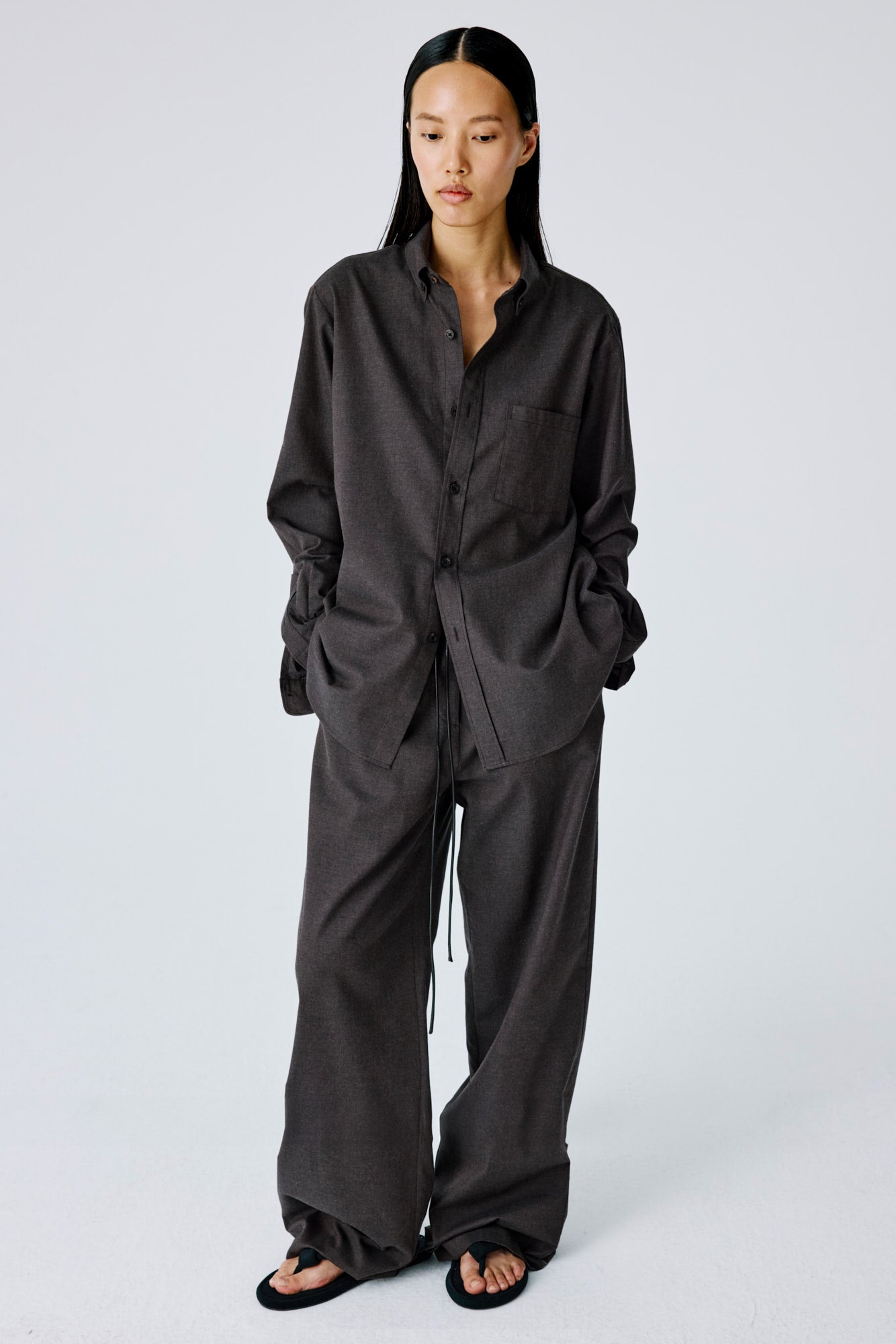 Flannel Lounge Pants - Brown Melange