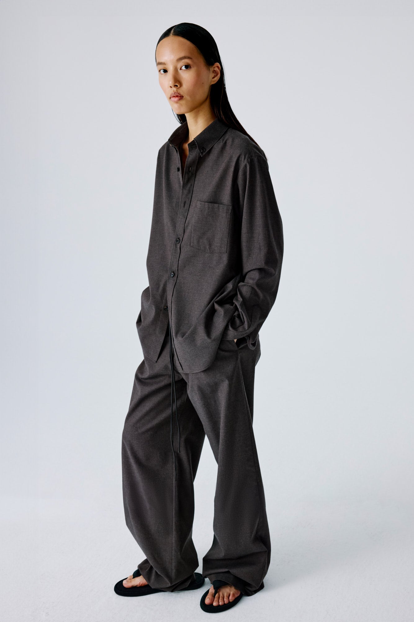 Flannel Lounge Pants - Brown Melange